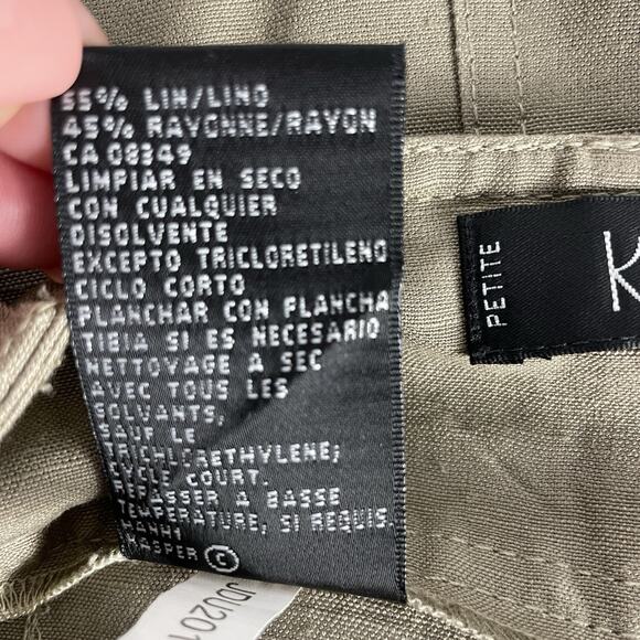 Kasper Women's Blazer Skirt Set Tan Linen-blend Blazer sz 6 Skirt sz 2 Petite - Picture 9 of 12